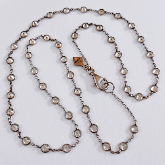 Silpada Retired 925 Sterling Silver CZ Raindrop N1962 Necklace, Chain 22" Dainty - Picture 8 of 11